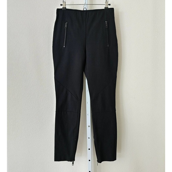 rag & bone Pants - RAG AND BONE Women's Simone Slim Fit Black Cotton Sport Zipper Pants Sz 6
